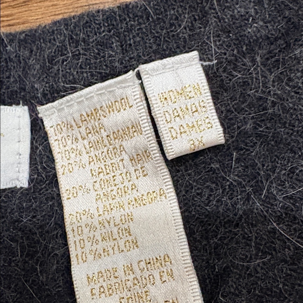 APART LambsWool Sweater Dress Gray 3X Warm Cozy Winter Fall - Picture 4 of 9